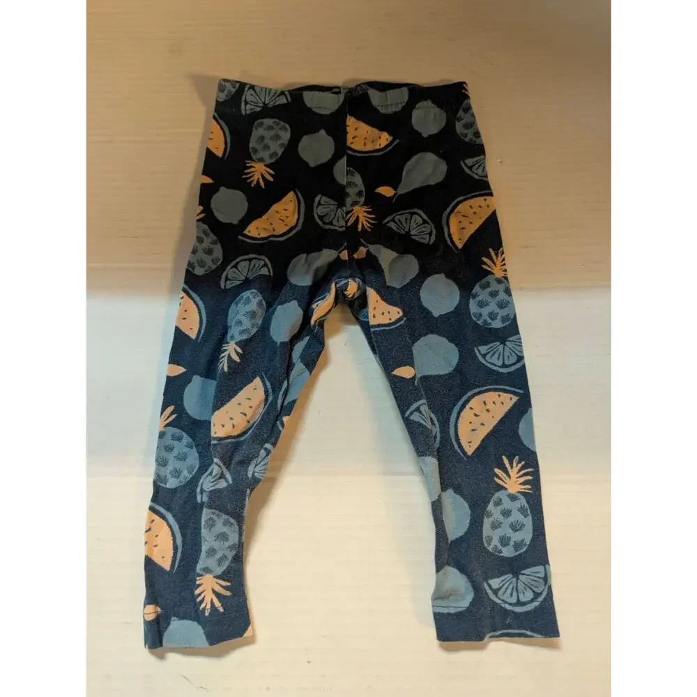 Carter's Baby Girls Teal Tropical Fruit Print Knit Leggings Pants 18 Months NWT